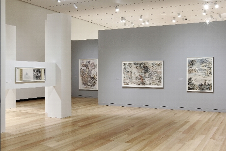  Exhibition installation view of "Yun-Fei Ji: The Intimate Universe." Photograph by John Bentham.
