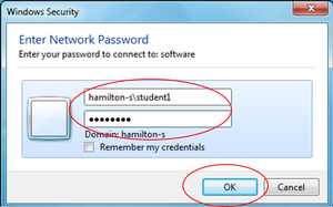 enter network password