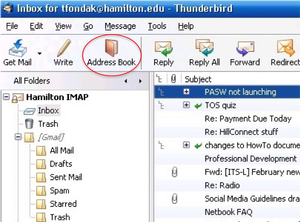 PC address book in Thunderbird