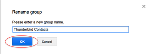 Click on the imported contacts, select more and choose Rename Group