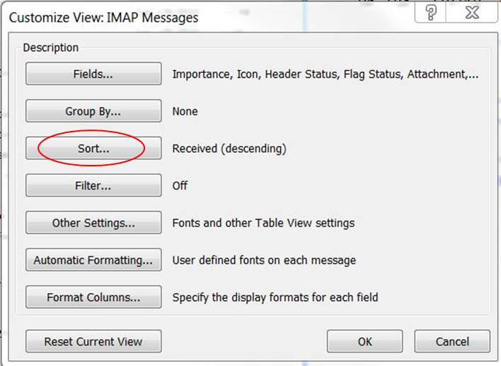 Customize View IMAP Message