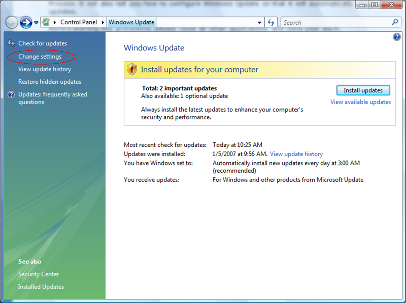 Instead of update. Installing update. Latest update installed. Installing update Honor. Windows Vista Post-Beta 1 installation.